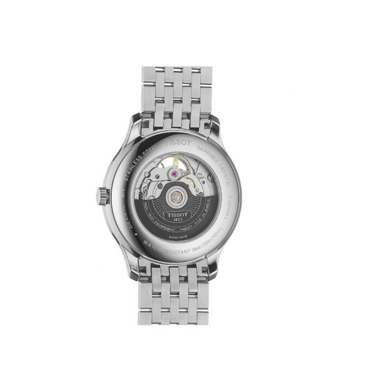 Tissot Tradition Powermatic 80 Open Heart Silver Dial Two Tone Steel Strap Watch For Men - T063.907.22.038.01