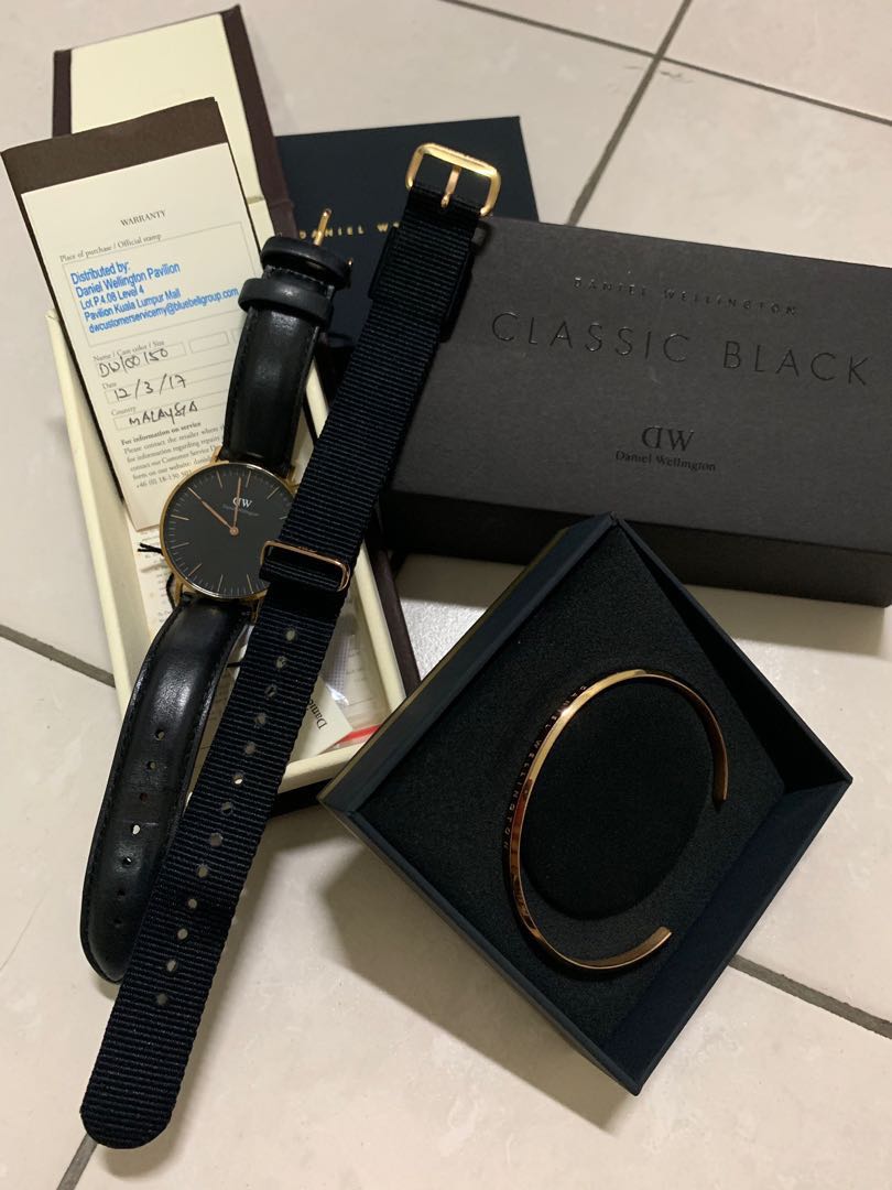 UNISEX Daniel Wellington Black Classic 36mm Full Set Luxury Watches on Carousell