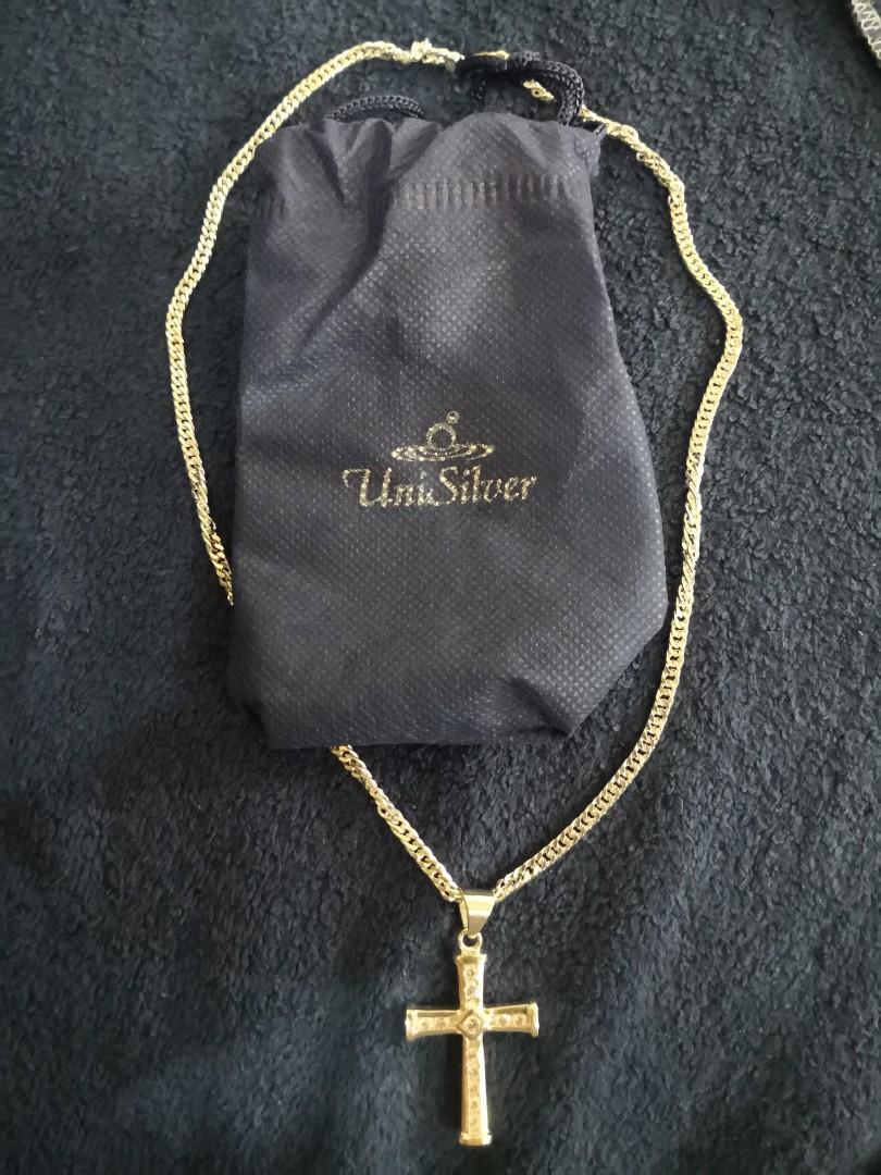 Unisilver necklace with outlet cross pendant price