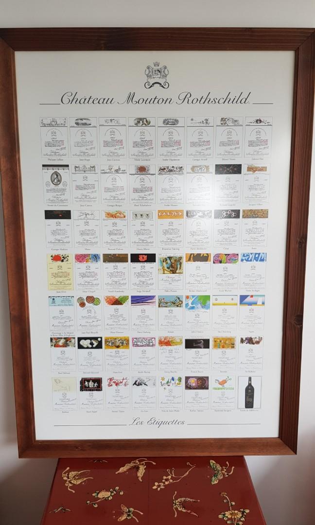 Wine Labels poster Rothschild, Hobbies & Toys, Stationery ...