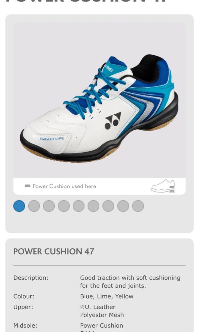 Yonex Power Cushion 47 Black UK 7.5 Sports Equipment Exercise Fitness Toning Stretching Accessories on Carousell