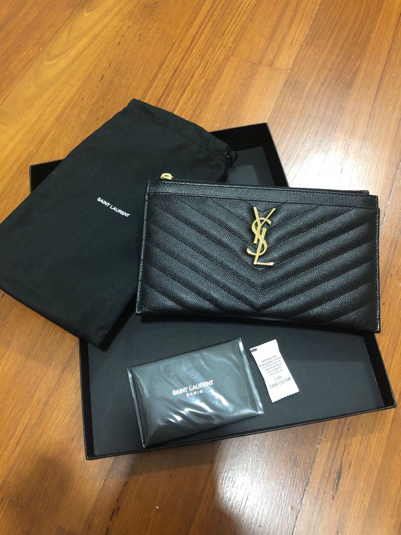 YSL LARGE MONOGRAM BILL POUCH UNBOXING 