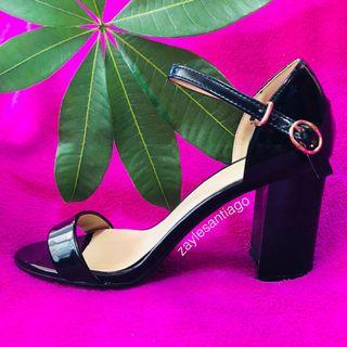 Black Strap heels
