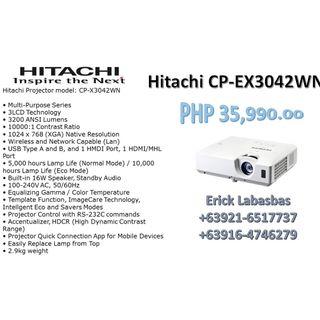 White TeKswamp Video Projector Remote Control for Hitachi CP-X3042WN