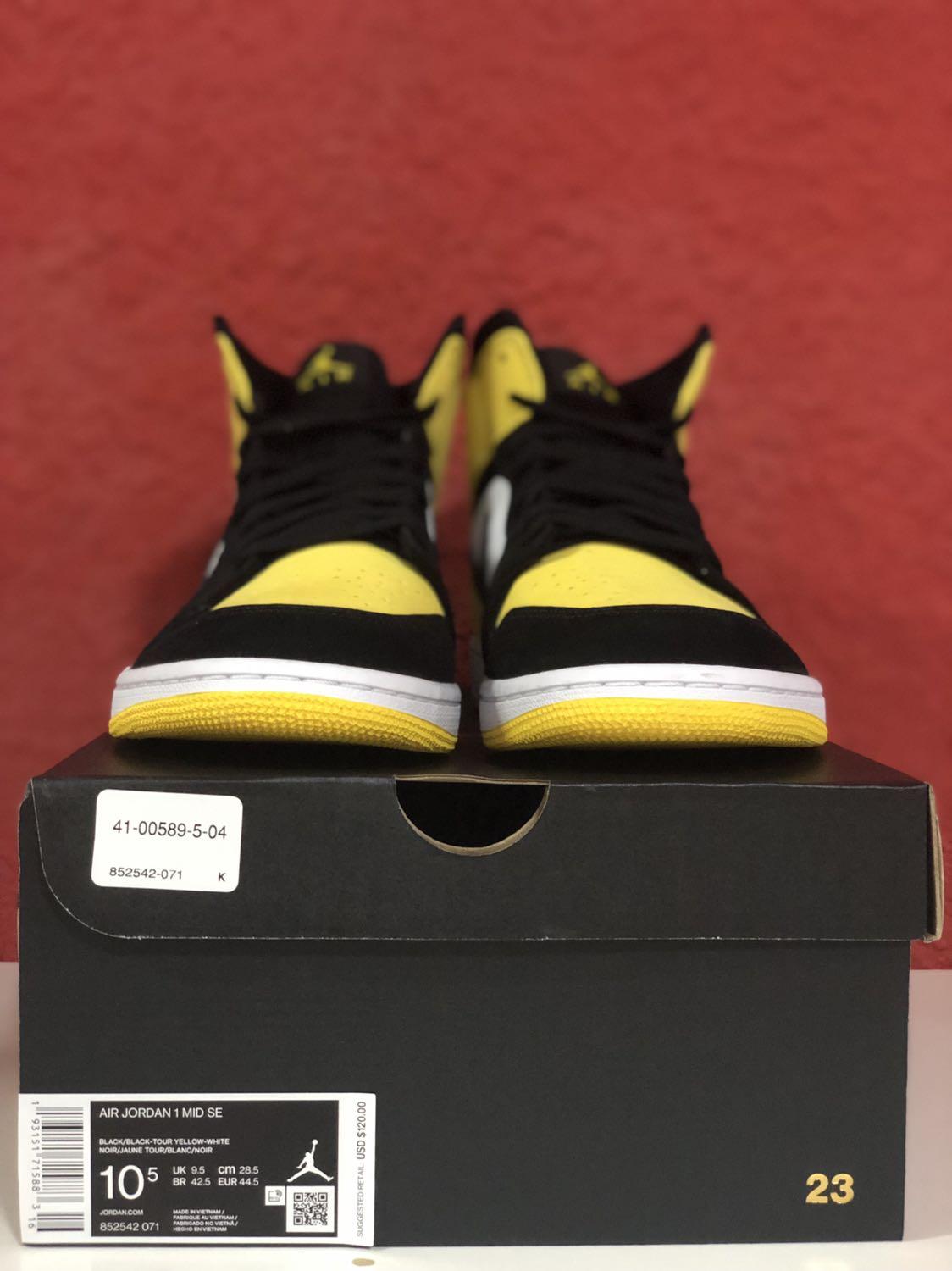 air jordan 1 mid yellow toe