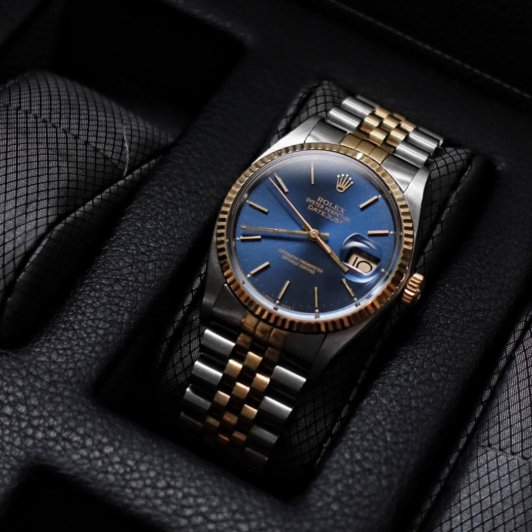 Blue Dial Rolex 16013, Men's Fashion 