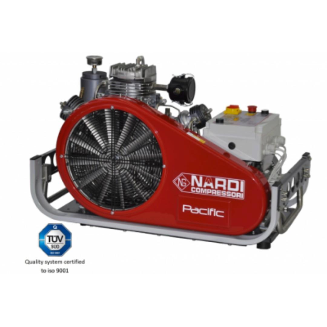 BREATHING AIR COMPRESSOR ELECTRIC 230V/60HZ (Category: Construction Tools & Equipment) located in San Juan City. Submitted by rescuequipment (Listing ID 240021837, Image 1). Description: 160 LITERS PER MINUTE CHARGING RATE Oil Pump Lubrication MANUAL CONDENSATE DRAIN Double pressure (Pressure reducer with 2 ea. Filling devices 2-fold with 2 connections at 225bar/3200psiand 2 connections at 330bar/4700psi Operating voltage (electric version mono p