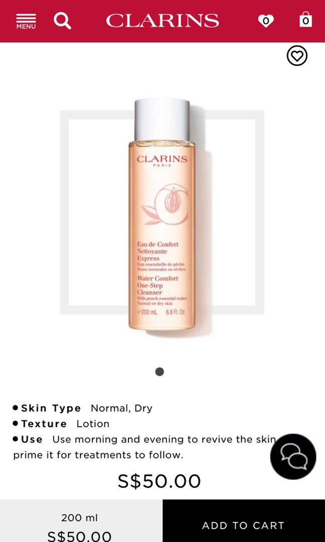 clarins peach one step cleanser