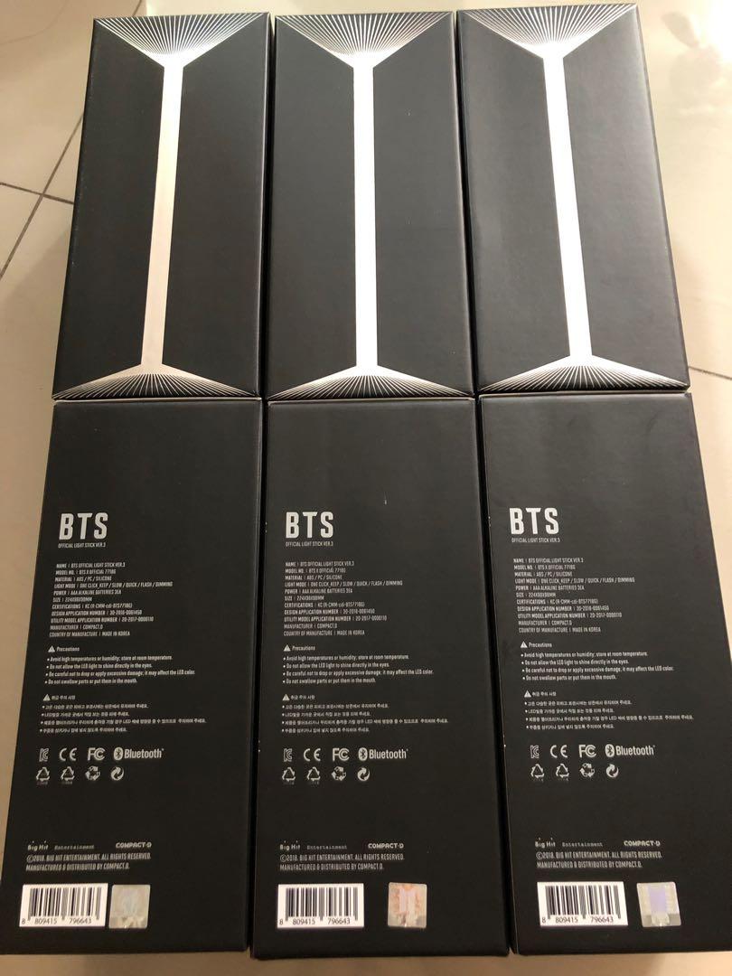 PO) ARMY BOMB 3/BTS LIGHTSTICK VERSION 3, Toys & Collectibles, Fan