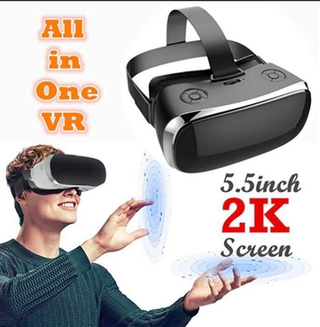 E1534 Qkfly Virtual Reality Headset All In One 3d Vr Glasses Full