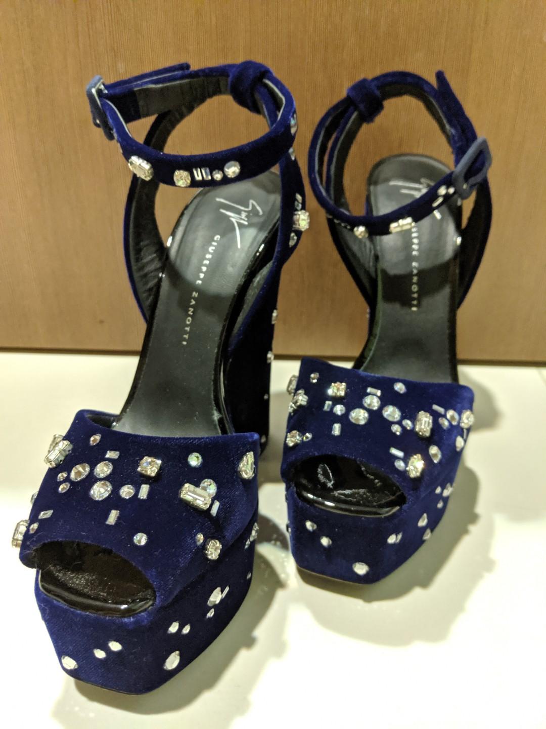 Giuseppe zanotti blue heels outlet