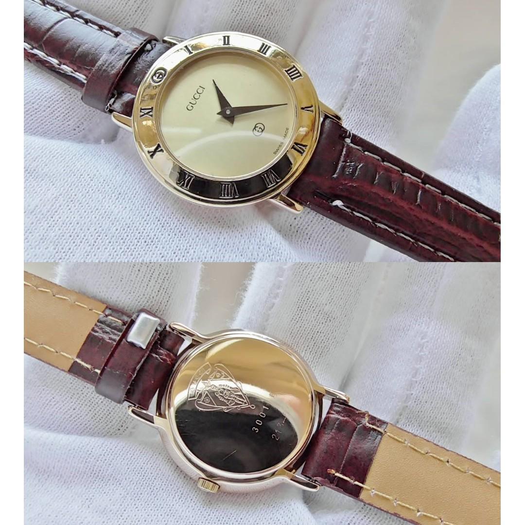GUCCI 3001L ヴィンテージウォッチ　イエローゴールド Gucci 3001L 18K Women's Watch with Red & Green Sherry Line