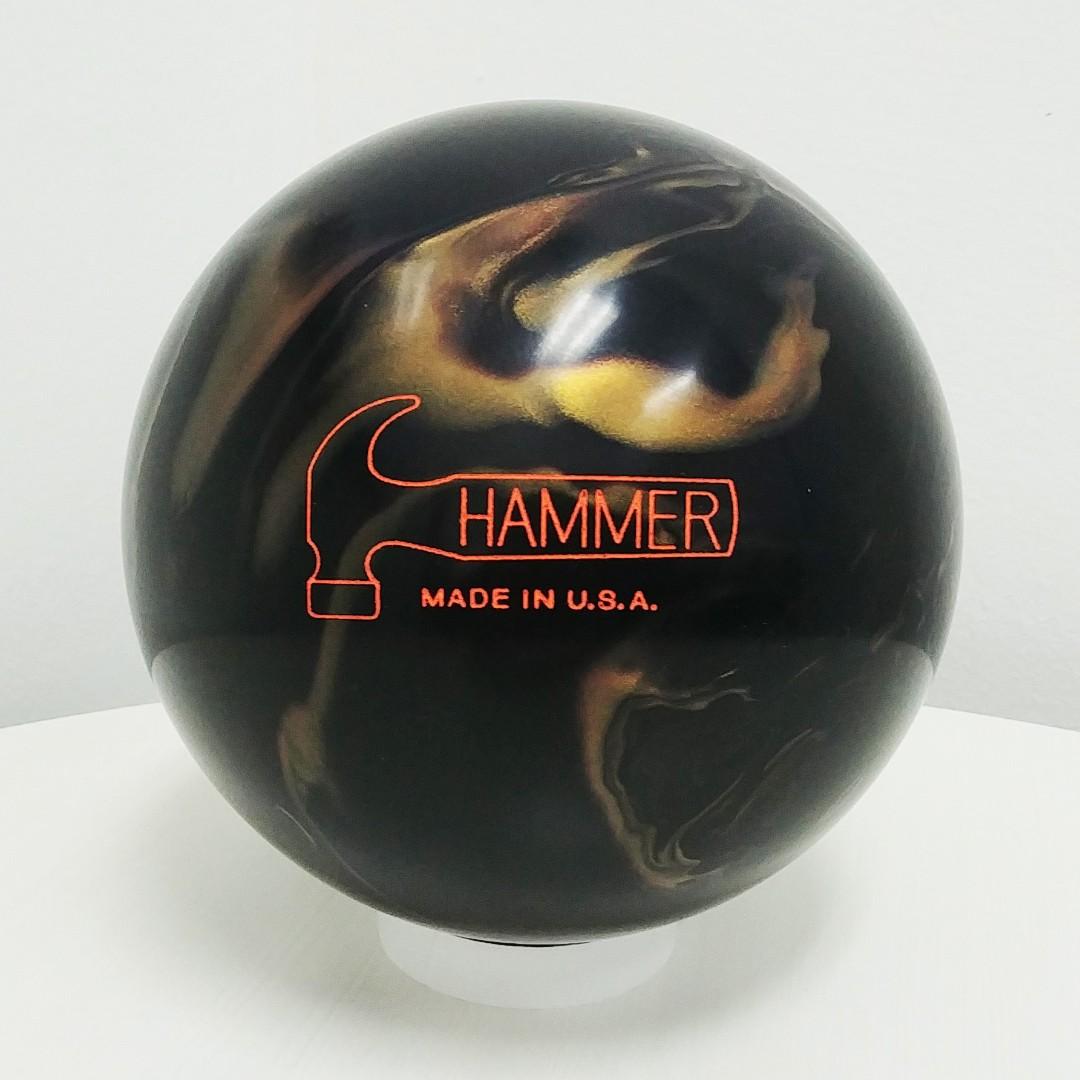 Hammer Black Widow Black/Gold Bowling Ball 13lbs, Sports Equipment