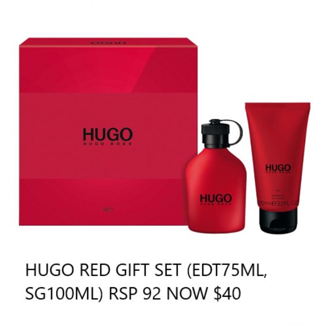 hugo boss shower gel red