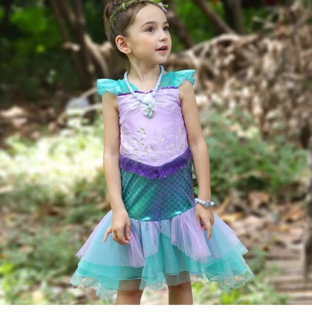 Instock Ariel Mermaid dress size 140 left for 6 8 yrs old Babies