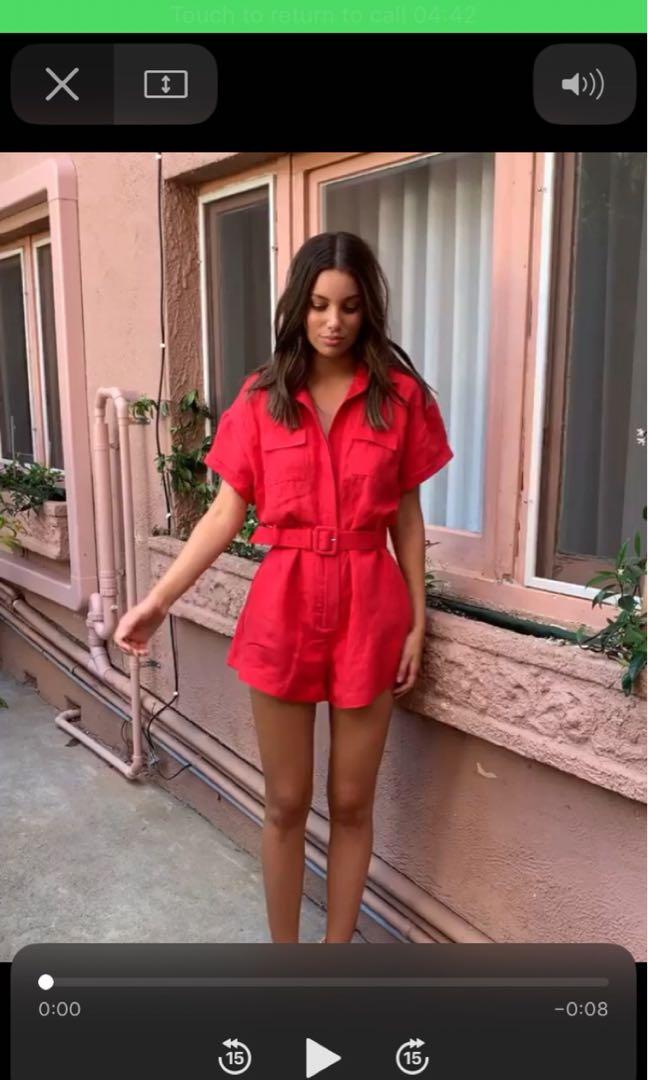 Kookai red playsuit online