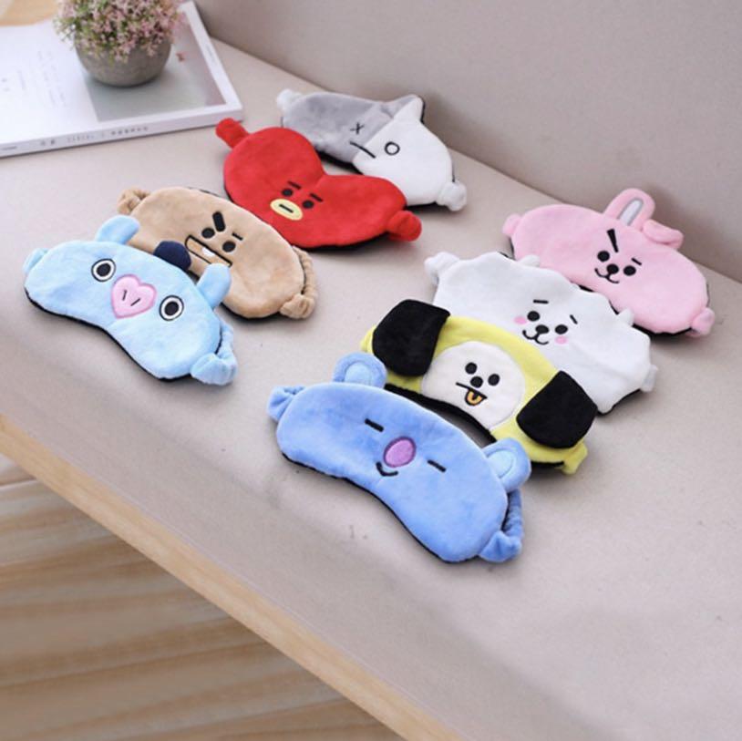 Kpop BTS BT21 Bangtan Boys BTS Sleep Mask Jimin Chimmy RJ Cooky Eye