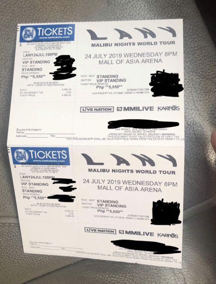 Lany in Manila VIP Standing July 24, Tickets & Vouchers, Event Tickets ...