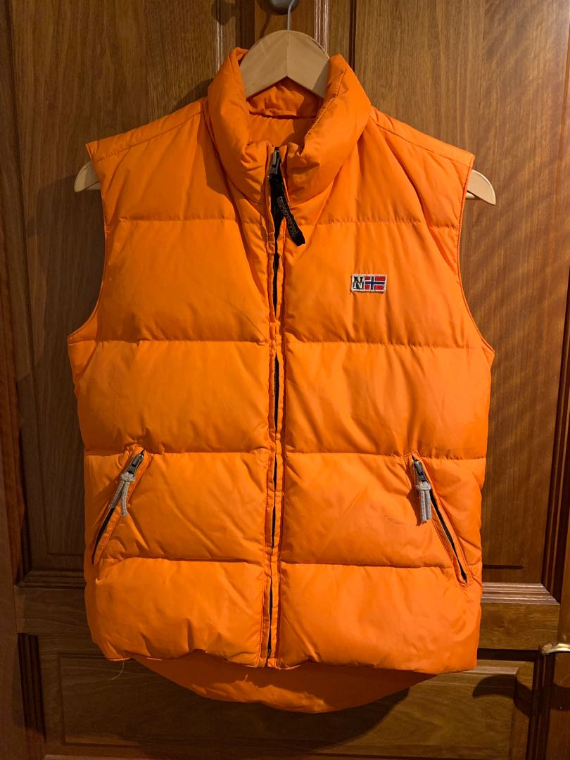 Napapijri Orange Down Vest, Women's 