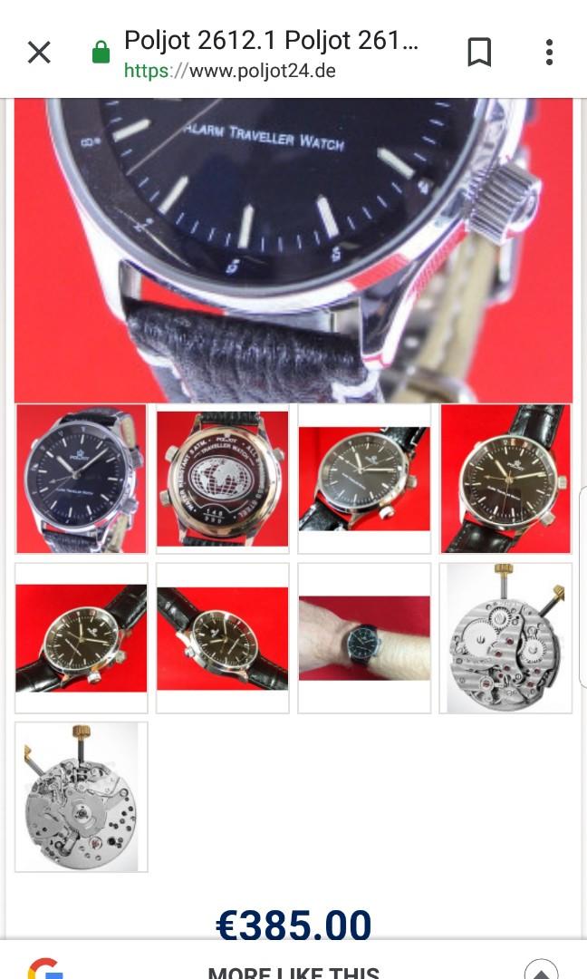 Poljot alarm traveller watch store