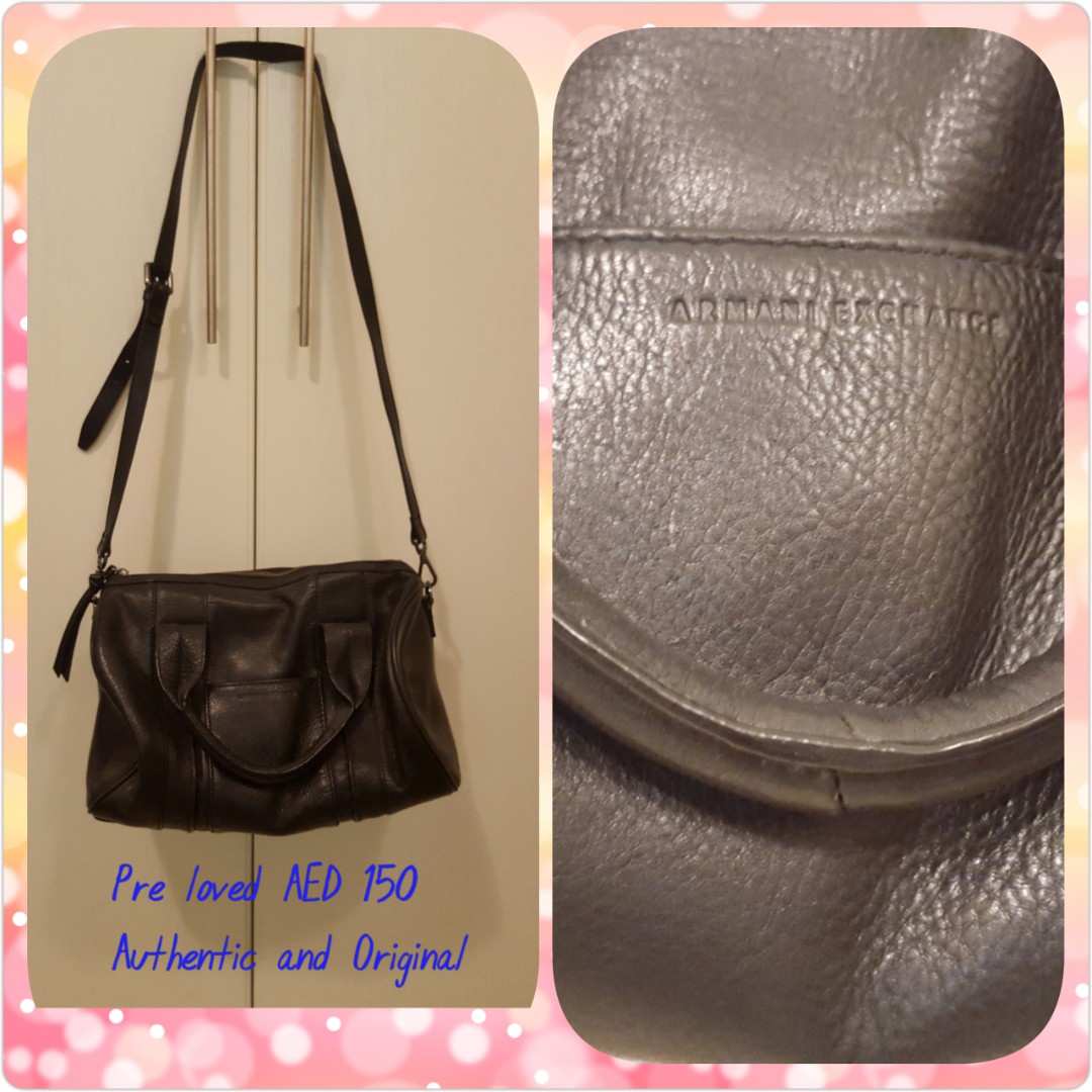 armani exchange leather bag