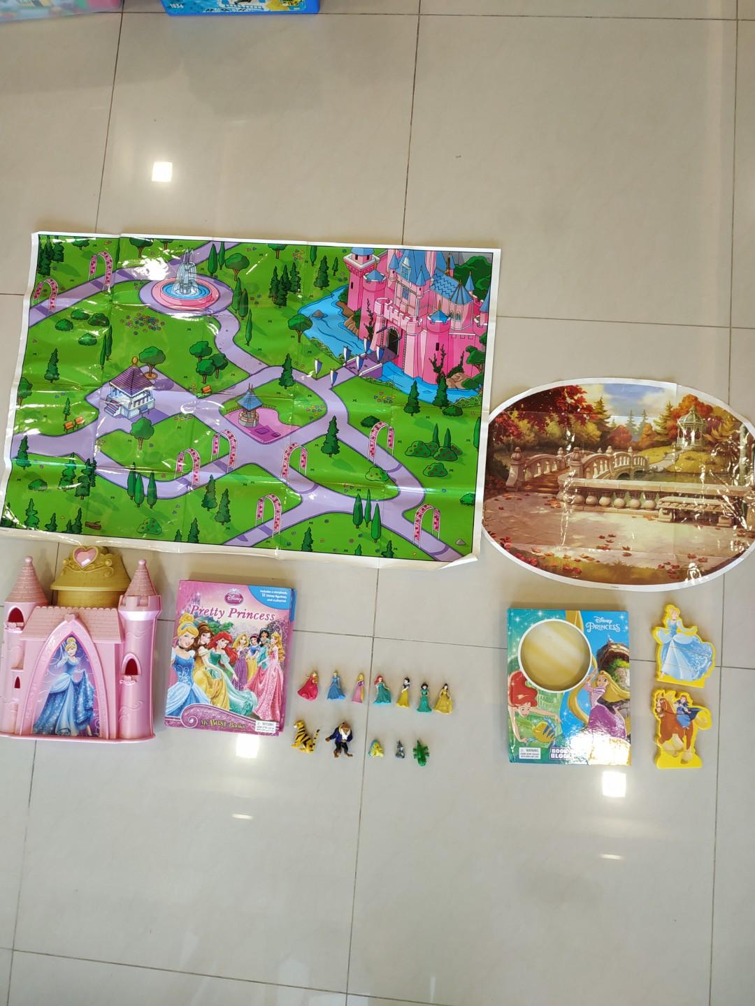 Preloved Disney Princess Busy Box Figurines Puzzles Toys