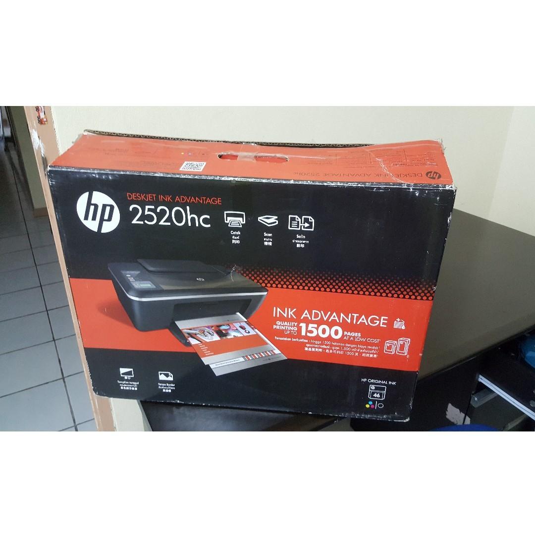 Printer HP Deskjet Ink Advantage 2520hc 2520 preloved print scan copy ...