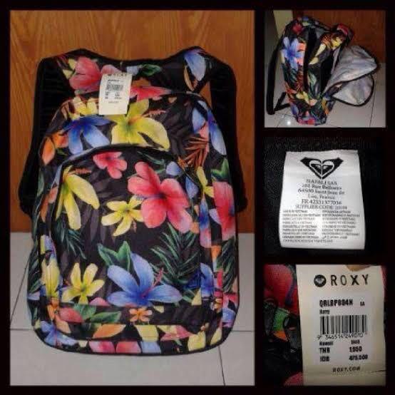 REPRICED! Quicksilver ROXY floral 3 zipper back pack (Category: Backpacks) located in Manila. Submitted by shoppe.jasmineb (Listing ID 240060247, Image 1). Description: 10/10 condition*no tag* Selling low already RFS - not into florals and gift from a person from the past thus selling low #sweldoaug #11fomo #sweldo7.
