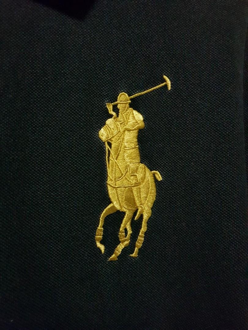 Black polo with gold horse 2025