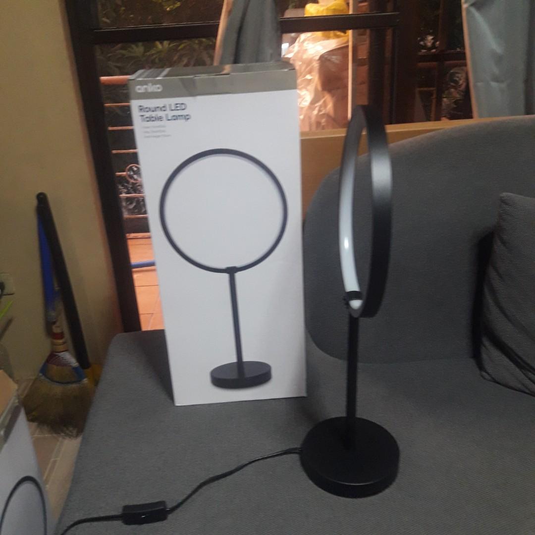 anko round led table lamp