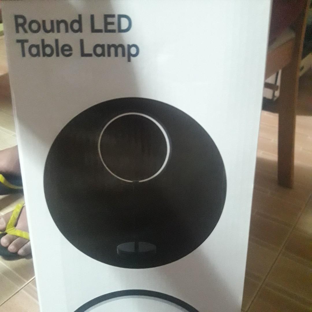 anko round led table lamp