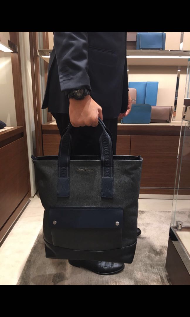 Salvatore ferragamo canvas bag discount