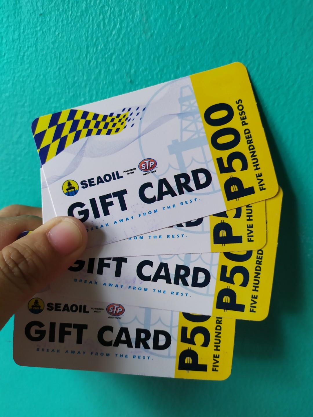 Sea Oil Gas Gift Certificate Tickets Vouchers Store Credits on