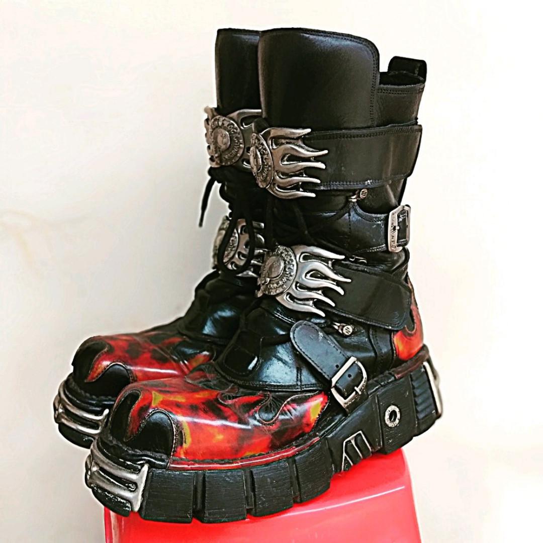 sepatu boots newrock sepatu rocker biker moge harley davidson original