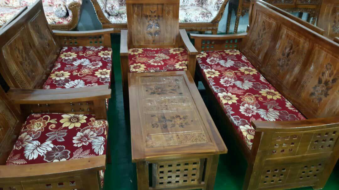SET RUANG TAMU JATI ORIGINAL PELBAGAI DESIGN, Furniture & Home Living