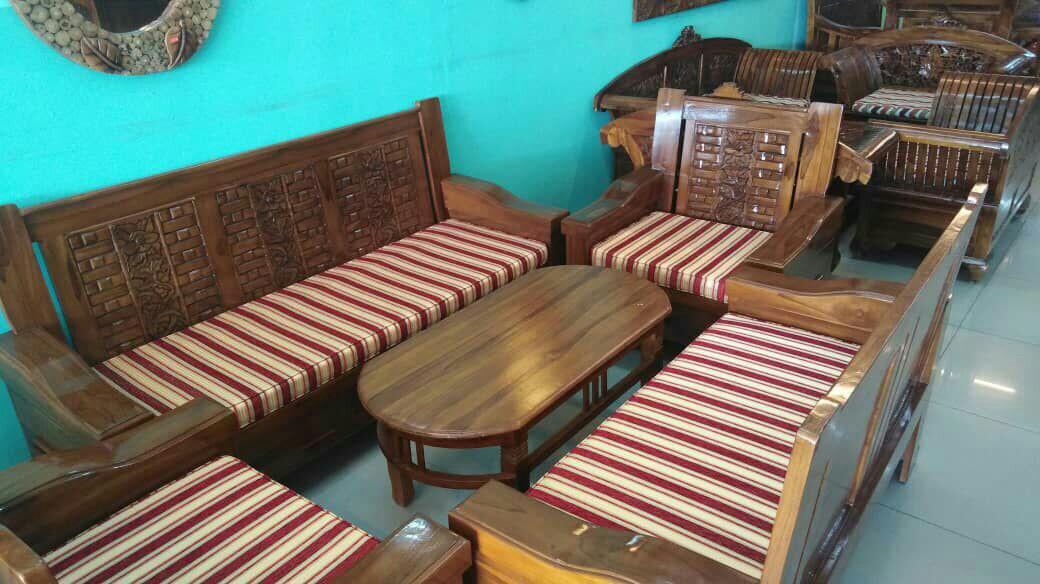 SET RUANG TAMU JATI ORIGINAL PELBAGAI DESIGN, Furniture & Home Living