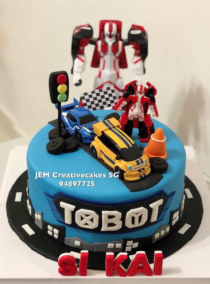 Tobot Birthday Cake Food Drinks Baked Goods On Carousell