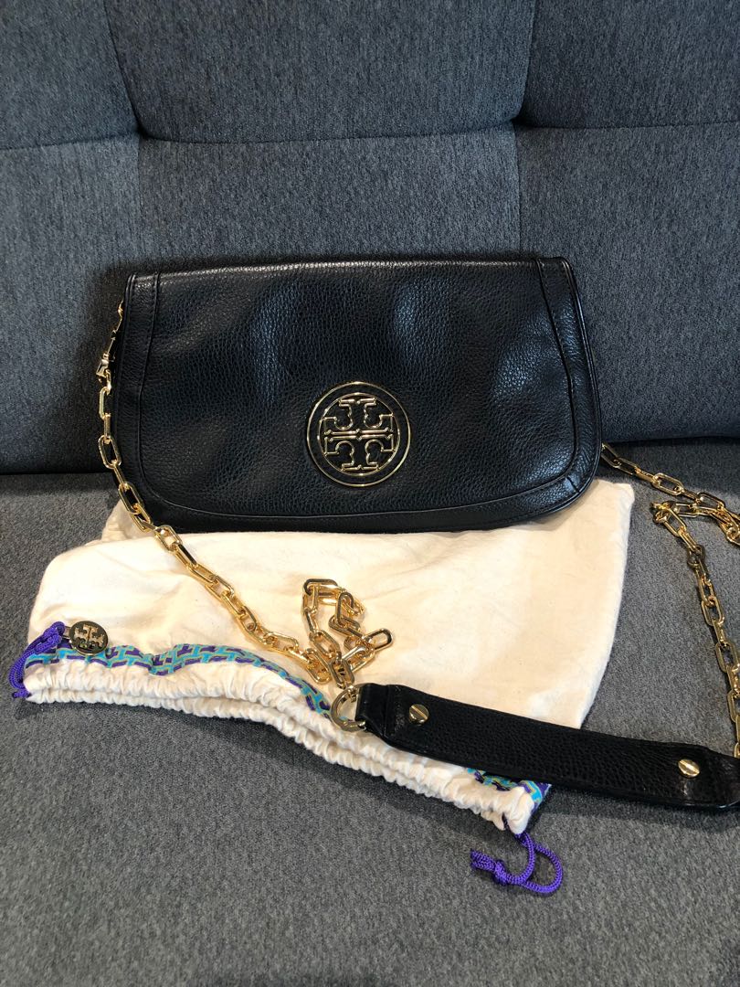 Tory burch amanda logo clutch online