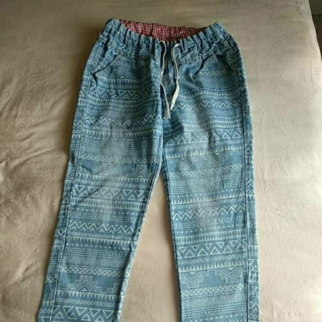 Tribal Boyfriend Jeans, Fesyen Wanita 