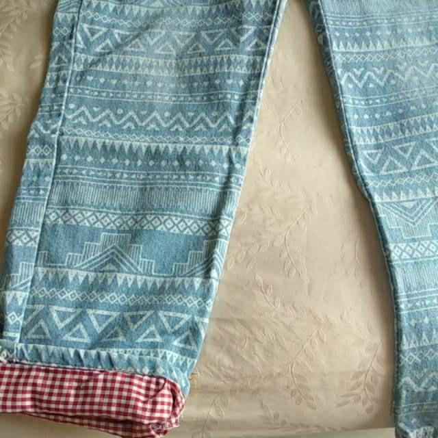 Tribal Boyfriend Jeans, Fesyen Wanita 