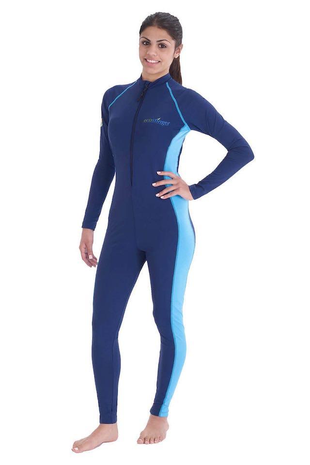Women Full Body Swimming Suit in Navy Blue, Women's Fashion