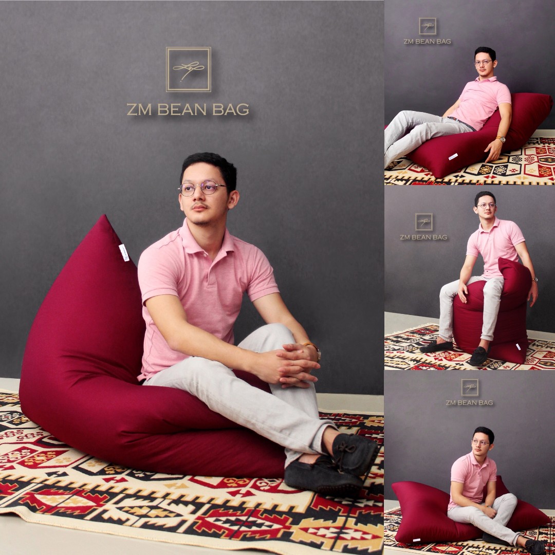 ZMBeanBag MURAH MURAH Bean Bag Sofa Fabric PVC Cushion