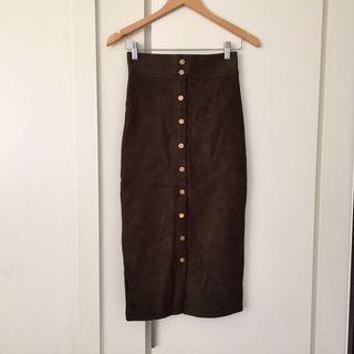 Size 6-10 khaki green pencil skirt