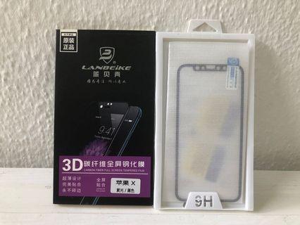 IPhone X Carbon Fibre Full Screen Tempered Flim