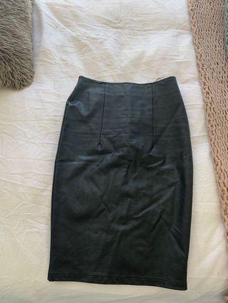 Luvalot Black pleather skirt