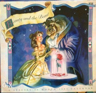 Disney Vintage Wall Calendars Beauty and the Beast and Pooh