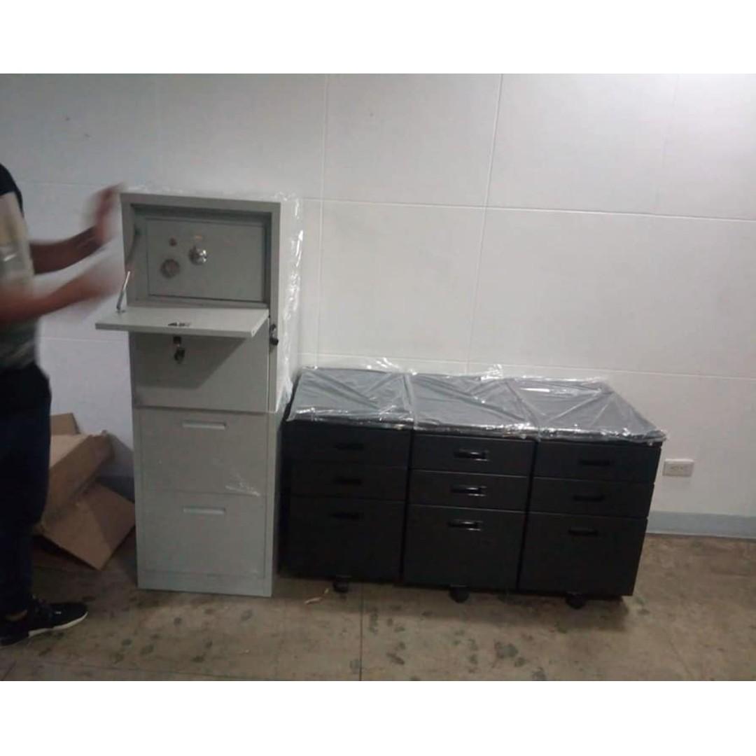 4 Layer Vertical Filing Cabinet With Safety Vault Black Mobile Pedestal Home Furniture Furniture Fixtures Shelves Drawers On Carousell