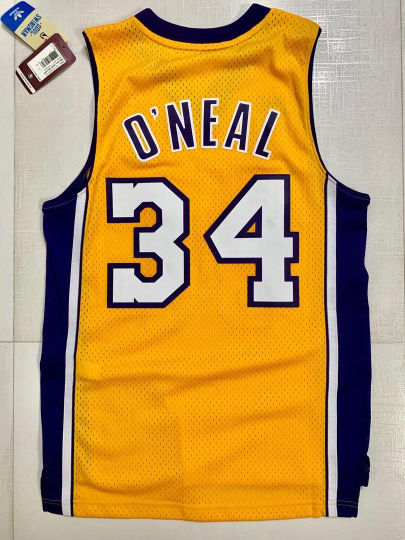 shaq white lakers jersey