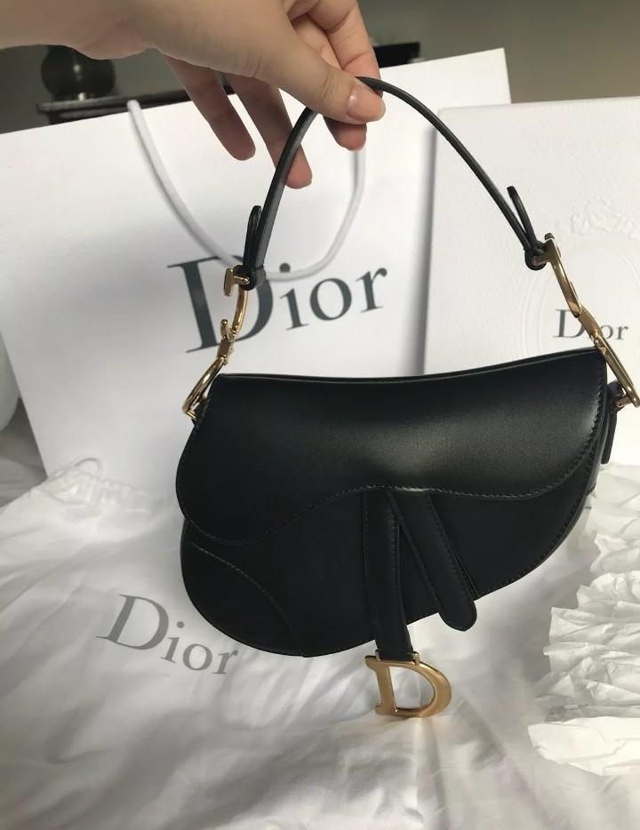 Dior Black Ultra Matte Calfskin Mini Saddle Bag  Preloved Dior Bags