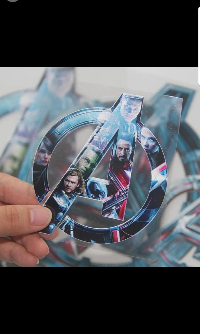 Avengers car sticker (10cm x 8.8cm), Car Accessories, Accessories on Carousell